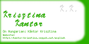 krisztina kantor business card